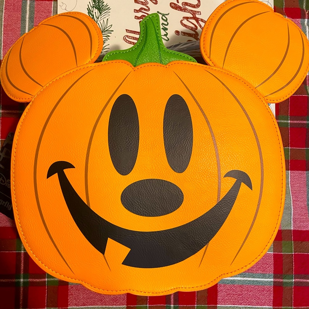 Loungefly Mickey pumpkin crossbody bag